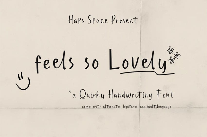 Feels So Lovely Font
