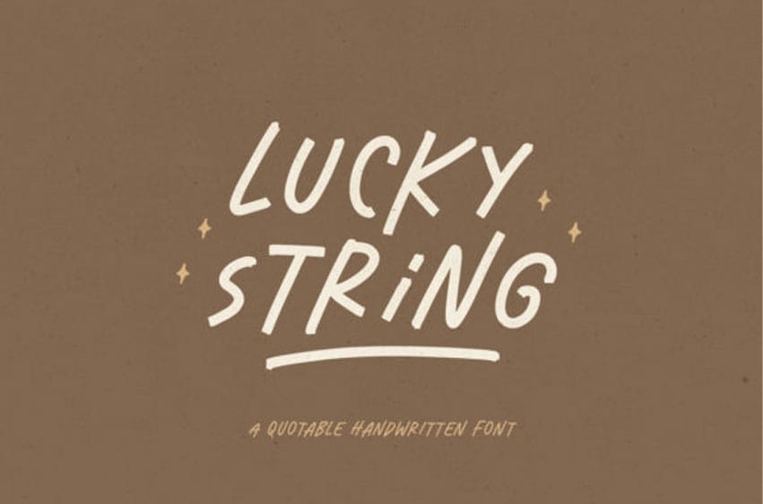 Lucky String Font