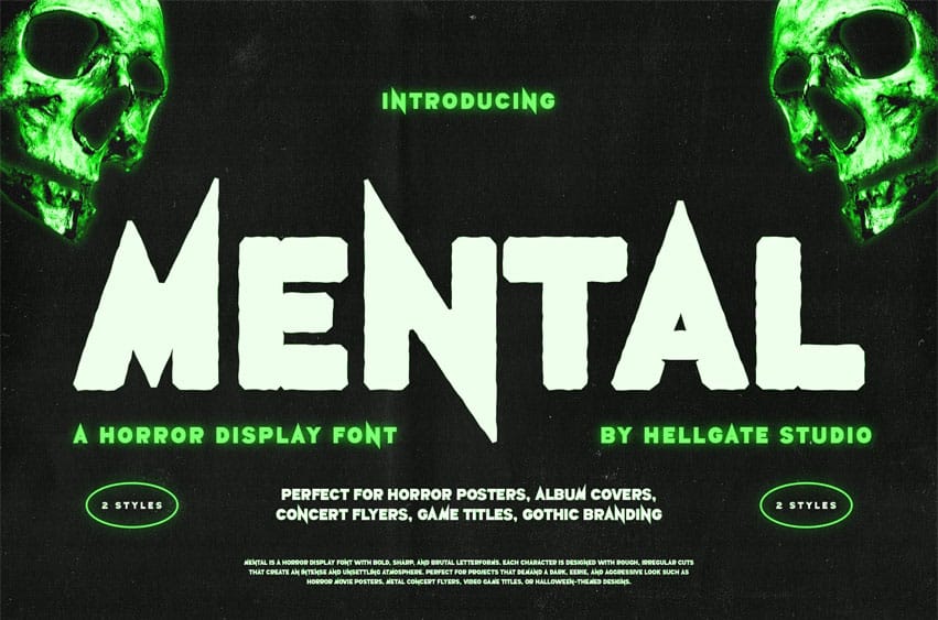 Mental Horror Font