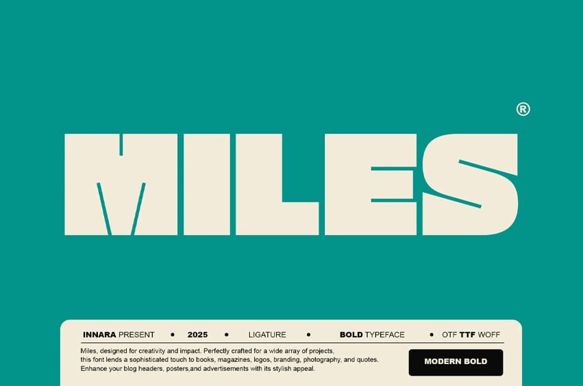 Miles Bold Font