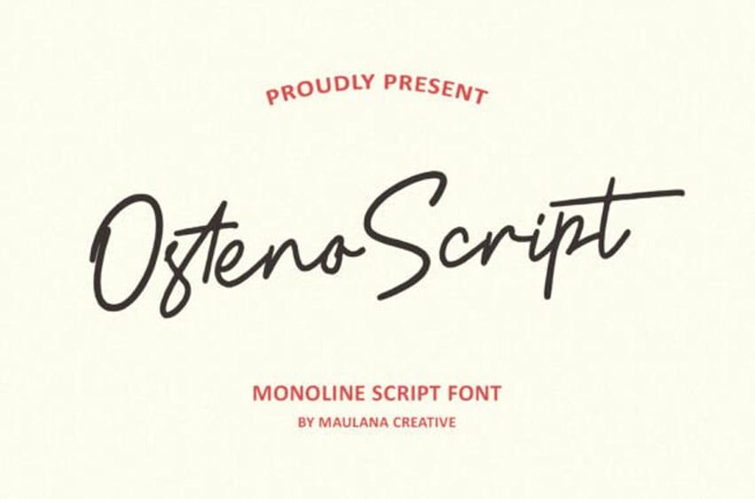 Osteno Script Font