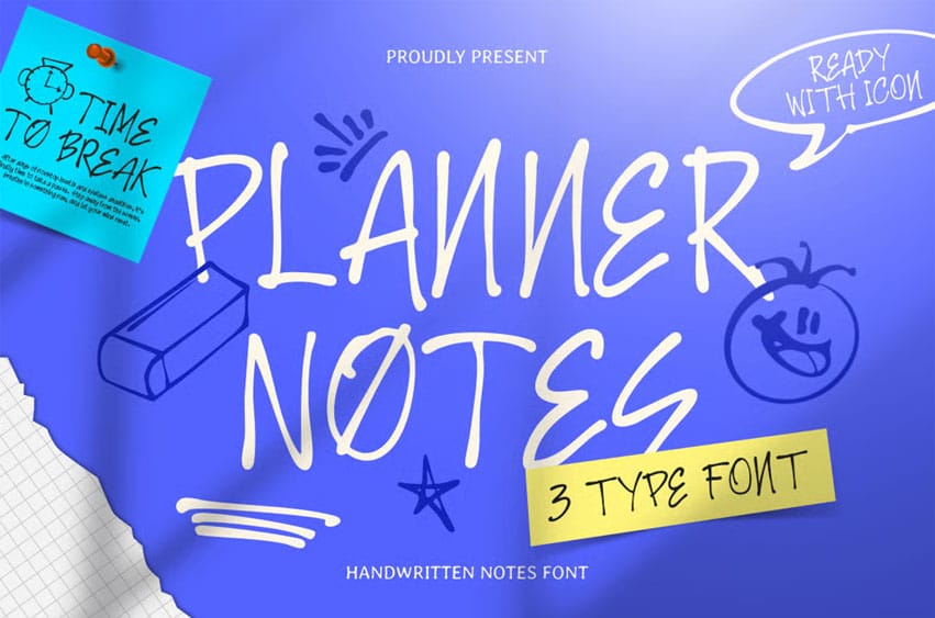 Planner Notes Font