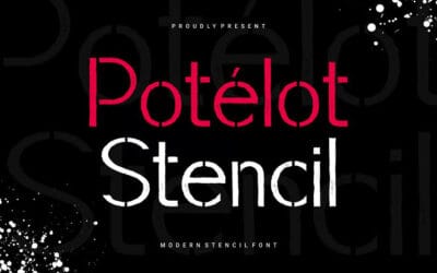 Potelot Stencil Font