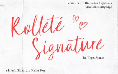 Rollete Signature Font