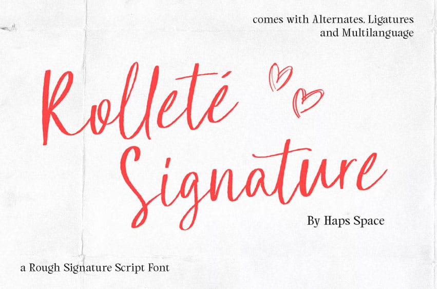 Rollete Signature Font