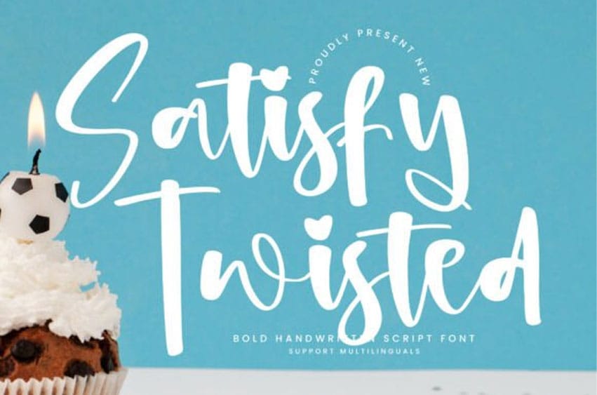 Satisfy Twisted Font