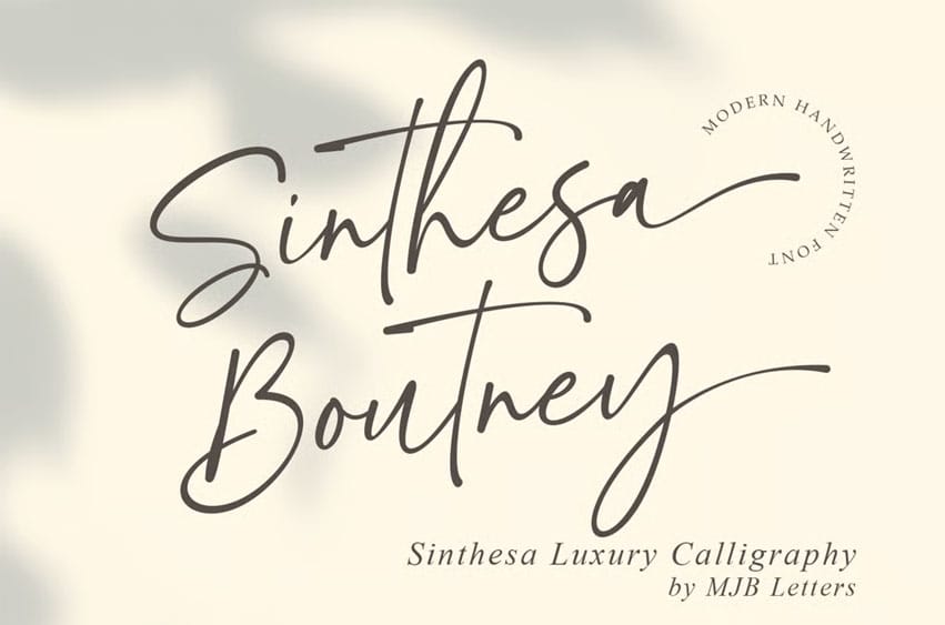 Sinthesa Boutney Font