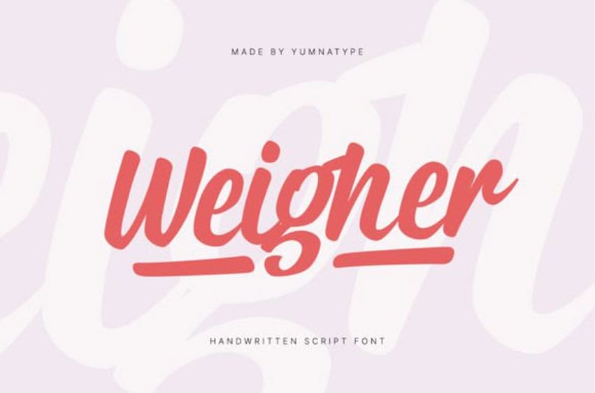 Weigher Font