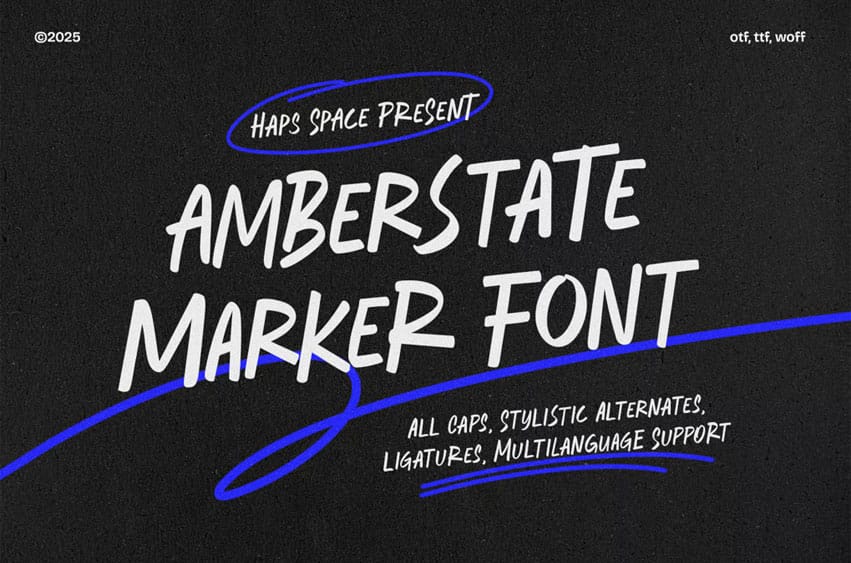 Amberstate Marker Font