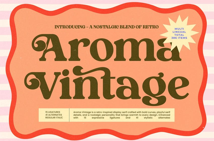 Aroma Vintage Font