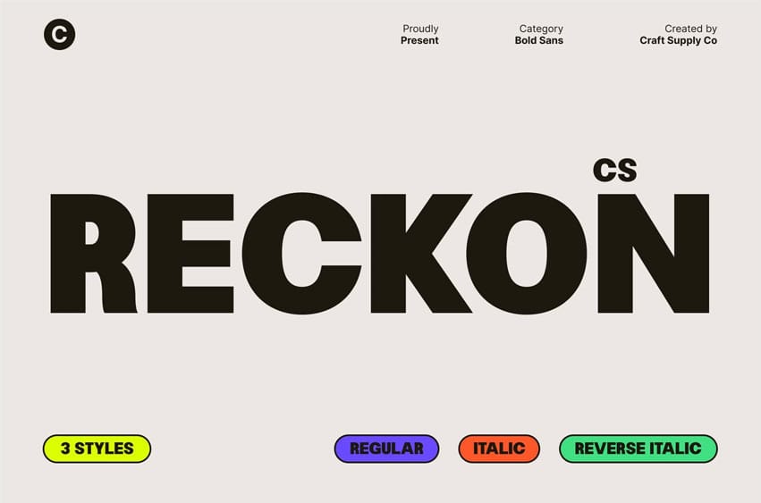 CS Reckon Font
