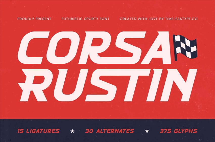 Corsa Rustin Font