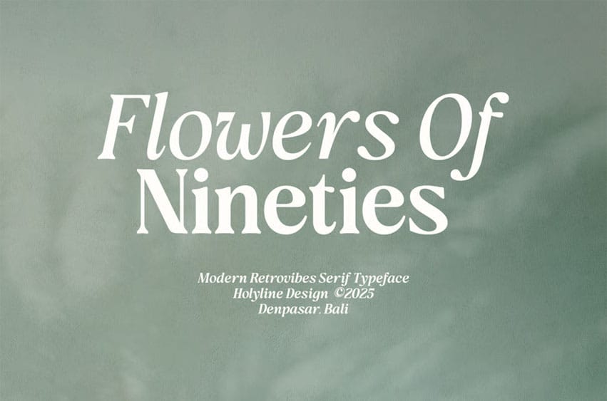 Flowers Of Nineties Font