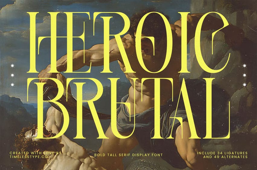Heroic Brutal Font