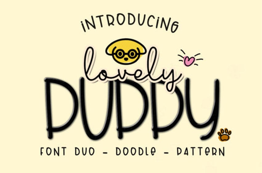 Lovely Puppy Duo Font