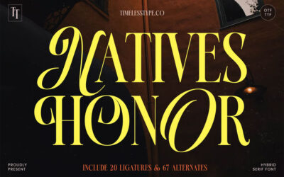 Natives Honor Font
