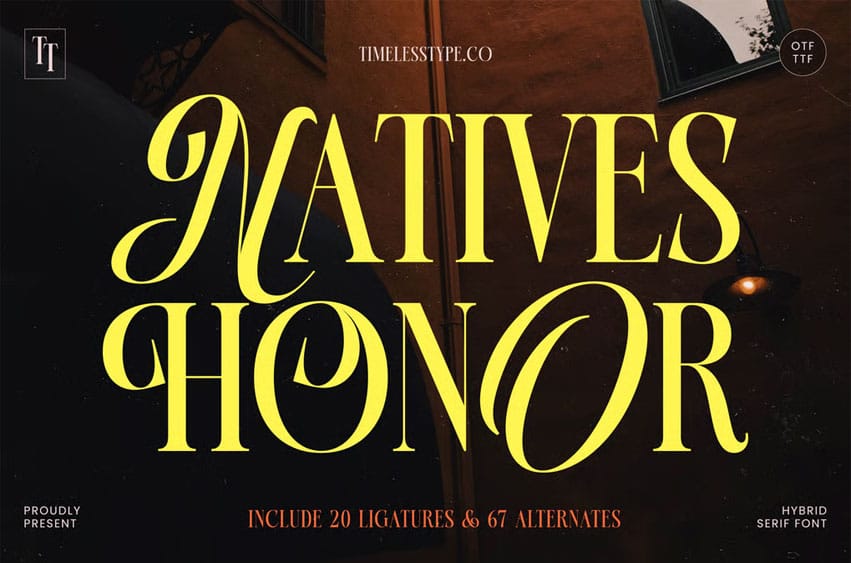 Natives Honor Font