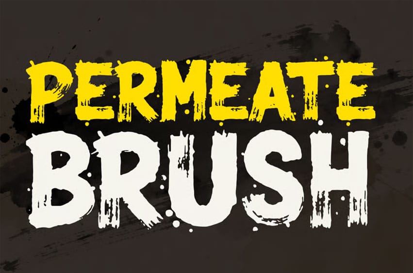 Permeate Brush Font