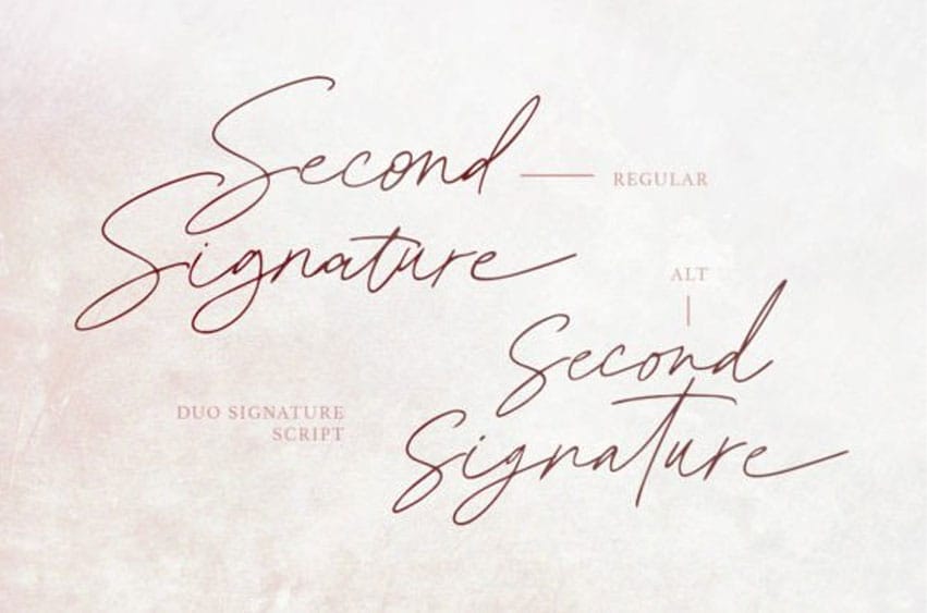 Second Signature Font