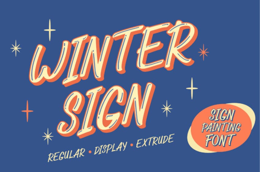 Winter Sign Font