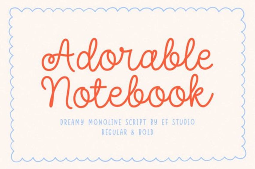 Adorable Notebook Font