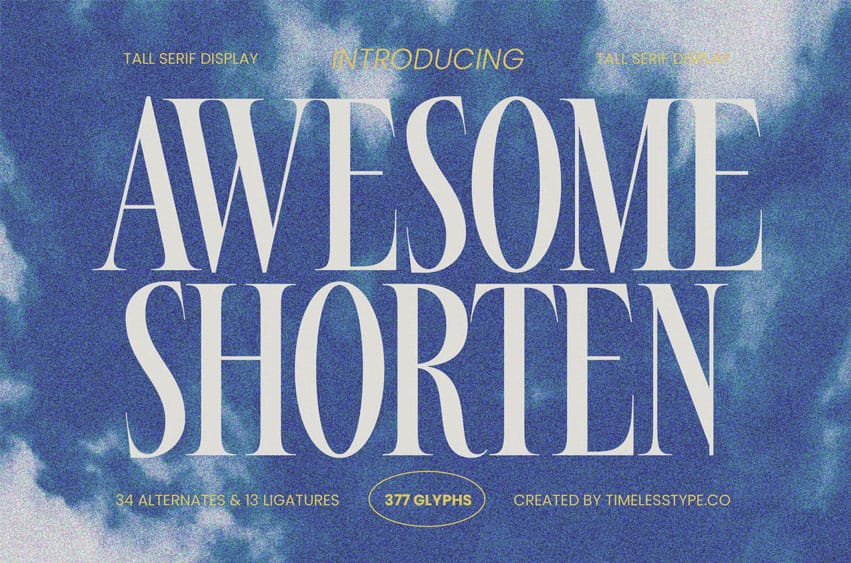 Awesome Shorten Font