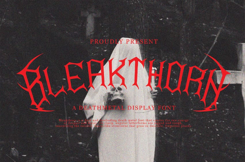 Bleakthorn Deathmetal Font