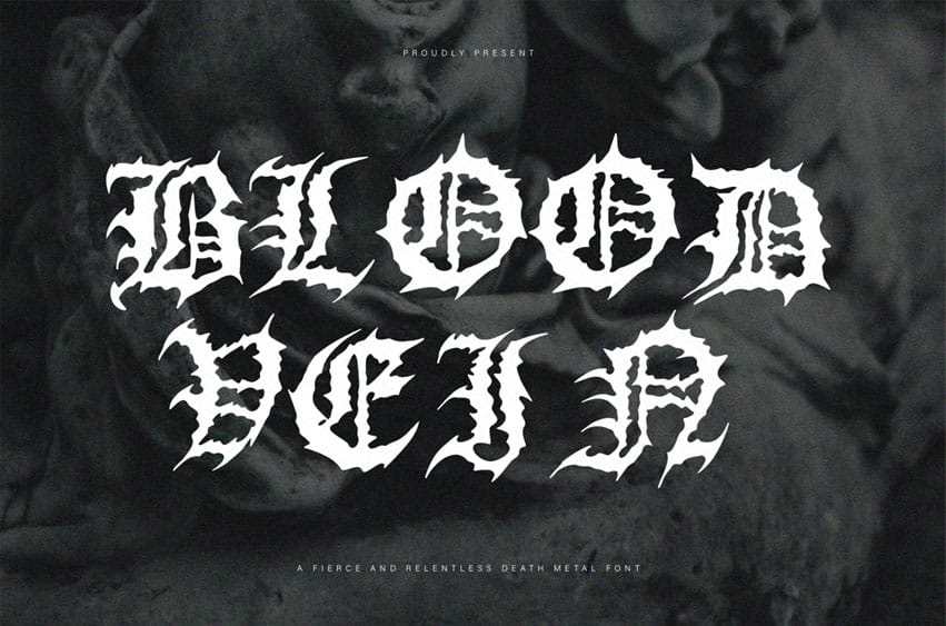 Bloodvein Deathmetal Font