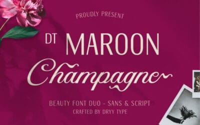 Dt Maroon Champagne Font