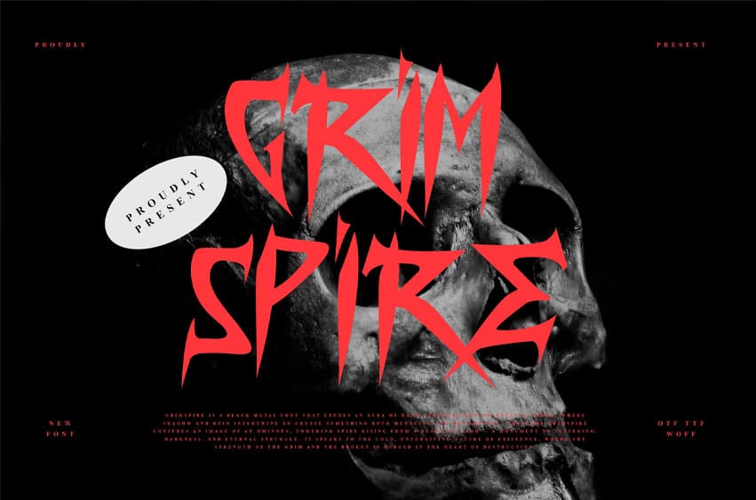 Grimspire Deathmetal Font