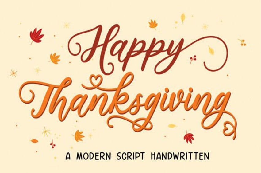 Happy Thanksgiving Font