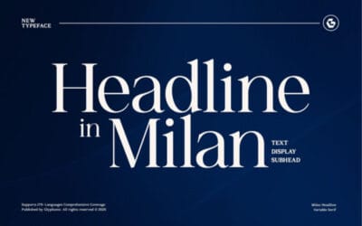 Headline in Milan Font