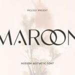 Maroon Font