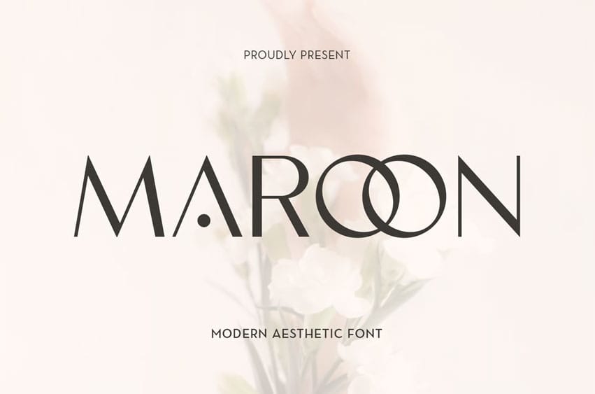 Maroon Font