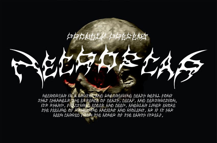 Necroscar Deathmetal Font
