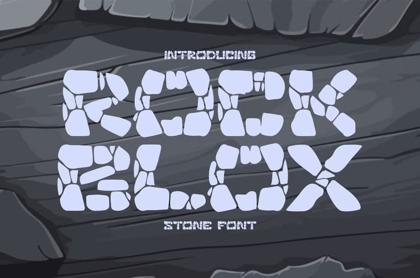 Rock Blox Stone Font