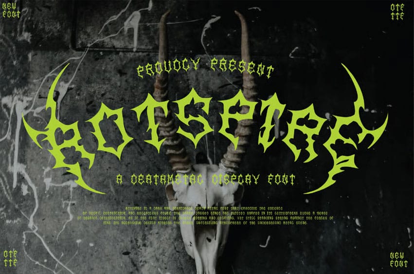 Rotspire Deathmetal Font