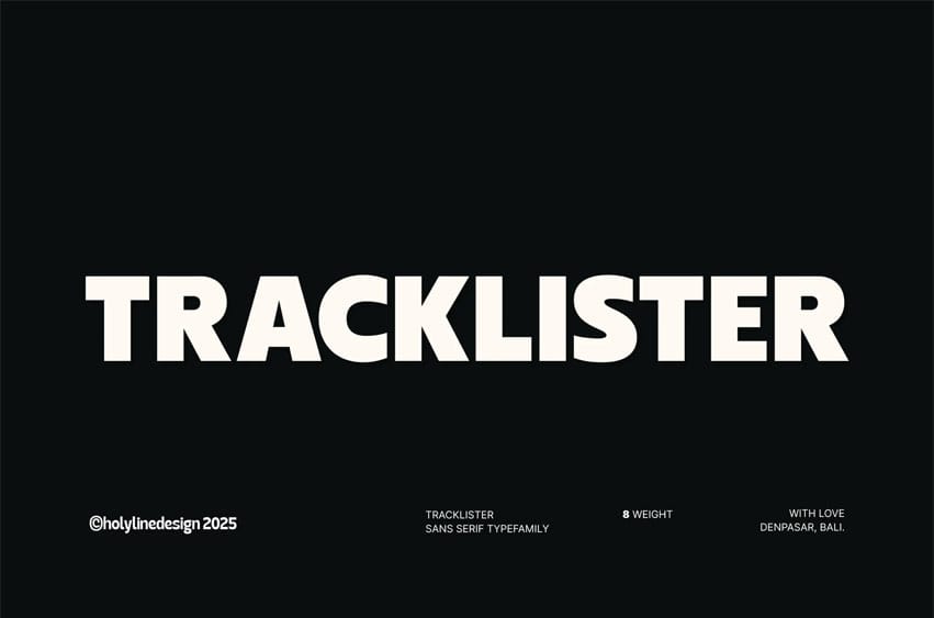 Tracklister Font