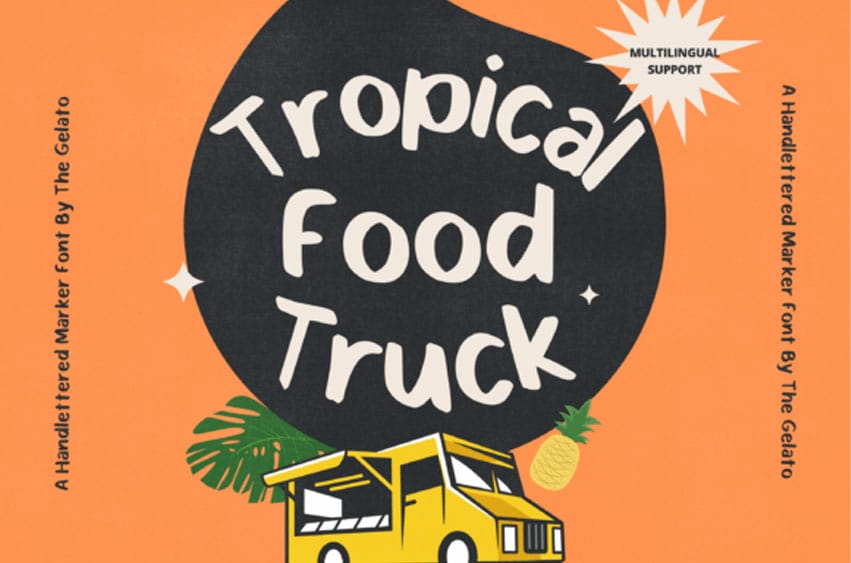 Tropical Food Truck Font
