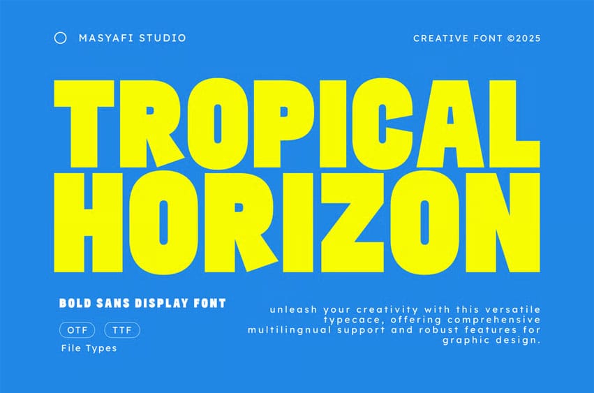 Tropical Horizon Font