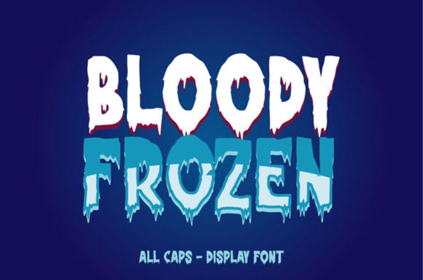 Bloody Frozen Font
