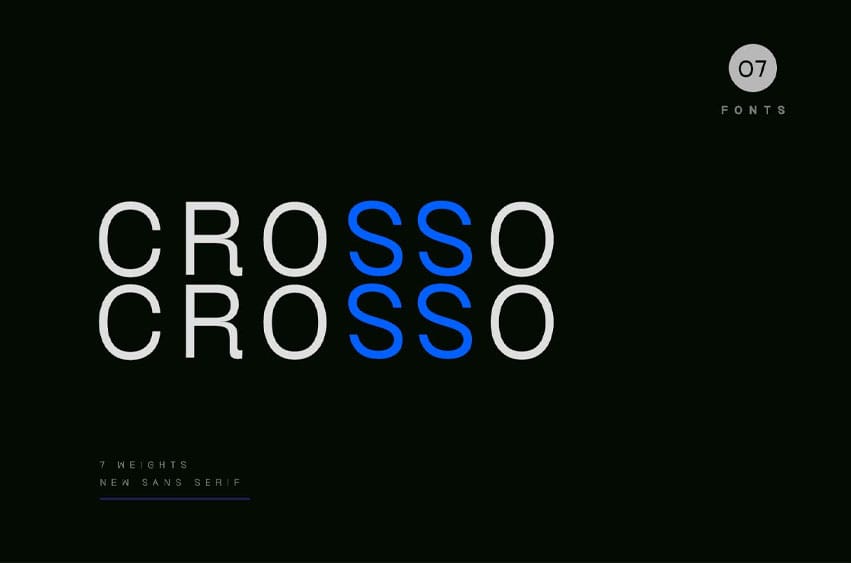 Crosso Typeface Font