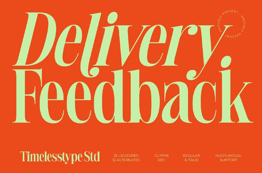 Delivery Feedback Font