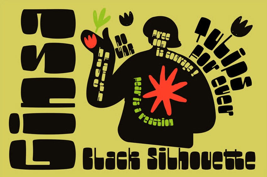 Ginsa Silhouette Font