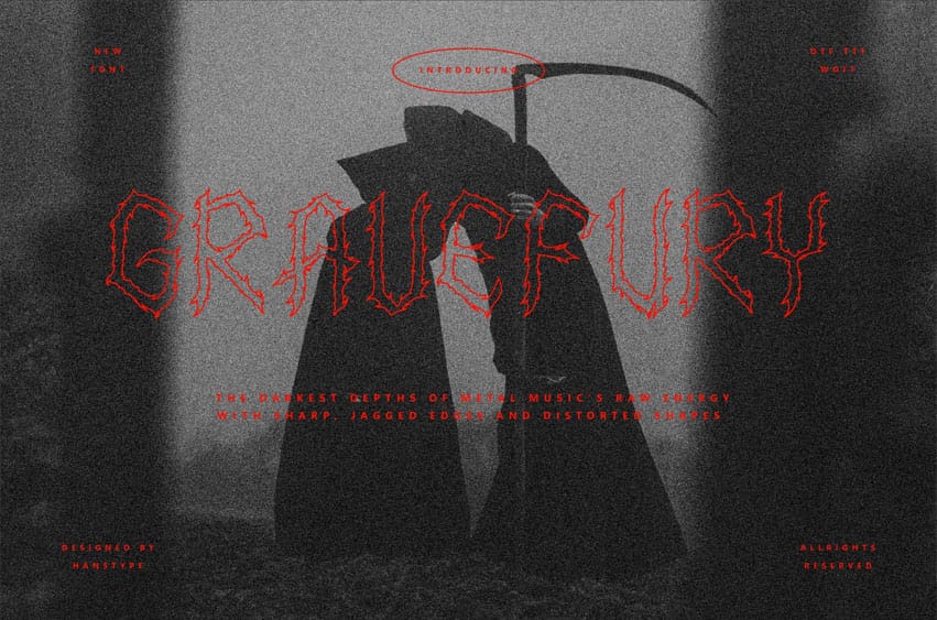 Gravefury Deathmetal Font