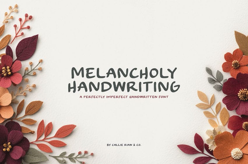 Melancholy Handwriting Font