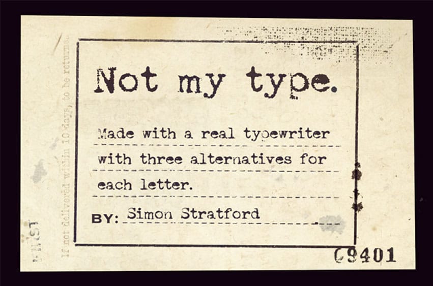Not My Type Font