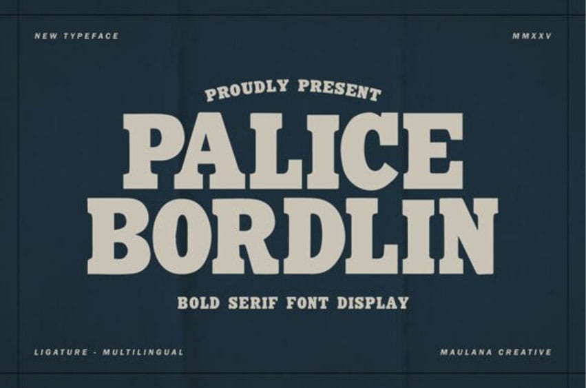 Palice Bordlin Font