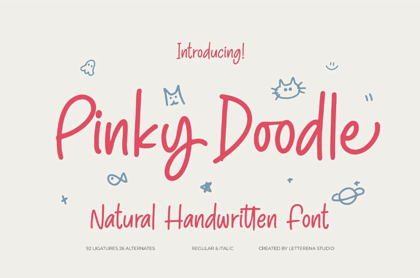 Pinky Doodle Font