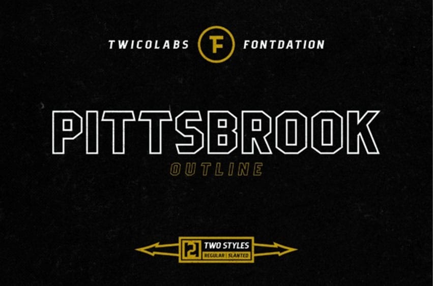 Pittsbrook Outline Font